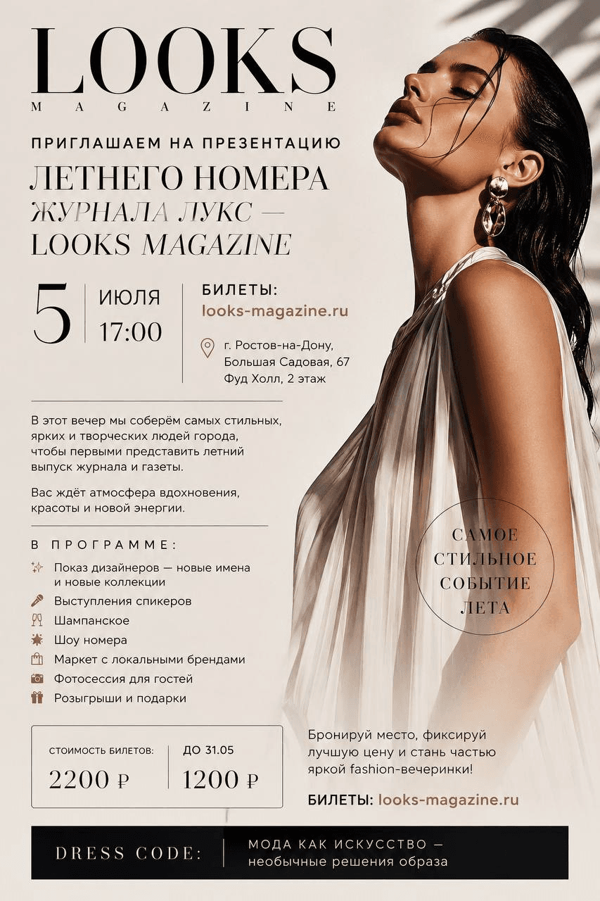 Презентация летнего номера LOOKS MAGAZINE